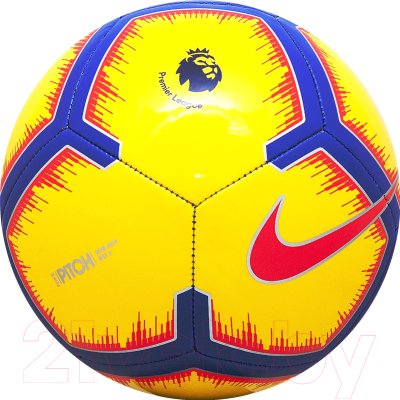 Футбольный мяч Nike Pitch PL / SC3597-710 (размер 5, желтый/красный/фиолетовый)