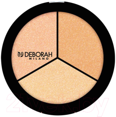 

Палетка хайлайтеров Deborah Milano, Золотистый;персиковый, Highlighter Trio Palette Secrets Of Strobing
