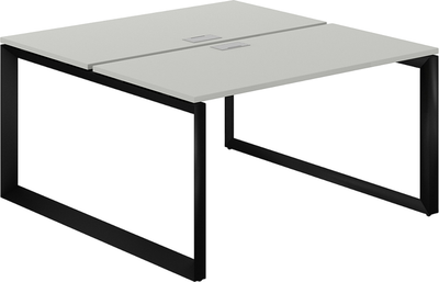 Комплект письменных столов Norden 140х143.8х75 / PR.245.SH.O59.BL (черный/серый бархат) - 