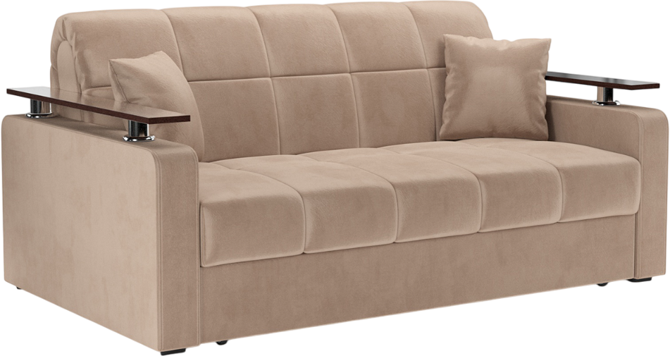 Диван Mebel-Ars Аккордеон Бакли НПБ 120x200 (бежевый кордрой)