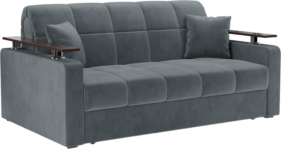 Диван Mebel-Ars Аккордеон Бакли НПБ 120x200 (велюр серо-синий HB-178/26)
