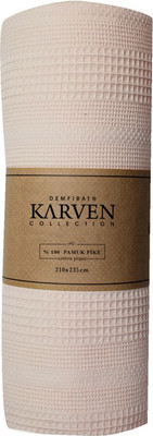 Покрывало Karven Pure Simple Пике Евро 210x235 / PL989 Bej - 