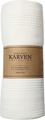 Покрывало Karven Pure Simple Пике Евро 210x235 / PL989 Krem - 