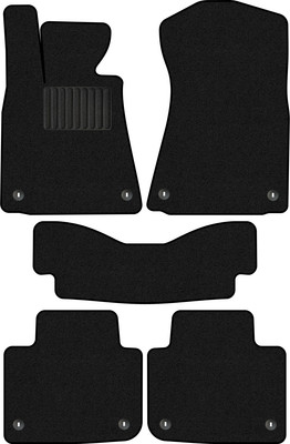 Комплект ковриков для авто Alicosta 0678_1_PR-6 для Lexus GS F IV седан гибрид/L10 2011-2020 (ворс, черный) - 
