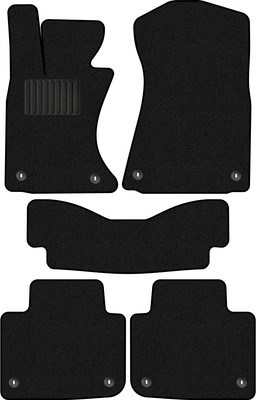 Комплект ковриков для авто Alicosta 0677_1_PR-6 для Lexus GS350 IV седан/L10 2011-2016 (ворс, черный) - 