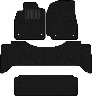 Комплект ковриков для авто Alicosta 2349_1_PR-6 для Lexus LX470 SUV/J100+3 ряд 2002-2007 (ворс, черный) - 