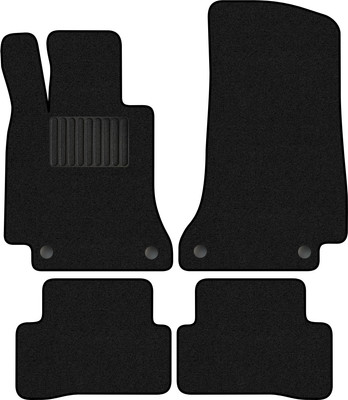Комплект ковриков для авто Alicosta 0775_1_PR-6 для Mercedes-Benz C-Class IV седан/гибрид/W205 (ворс, черный) - 