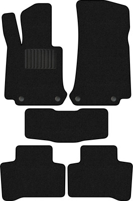 Комплект ковриков для авто Alicosta 1913_1_PR-6 для Mercedes-Benz EQC I SUV/293 2019-н.в. (ворс, черный) - 