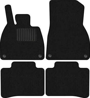 Комплект ковриков для авто Alicosta 2373_1_PR-6 для Mercedes-Benz EQS I лифтбек/297123/297155 (ворс, черный) - 