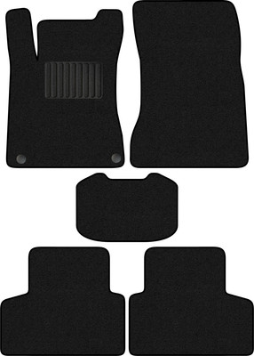 Комплект ковриков для авто Alicosta 1677_1_PR-6 для Mercedes-Benz GLB-Class SUV/X247 2019-н.в. (ворс, черный) - 