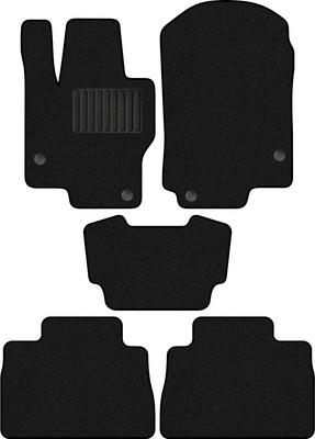 Комплект ковриков для авто Alicosta 2376_0_PR-6 для Mercedes-Benz GLE Coupe SUV/C167 (ворс, черный) - 