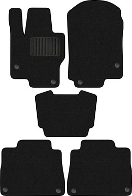 Комплект ковриков для авто Alicosta 0816_1_PR-6 для Mercedes-Benz GLE II SUV/W167 (ворс, черный) - 