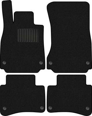 Комплект ковриков для авто Alicosta 0846_1_PR-6 для Mercedes-Benz S-Class VI седан/W222 4Matic (ворс, черный) - 