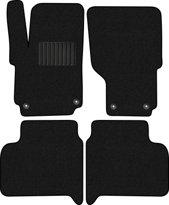 Комплект ковриков для авто Alicosta 1369_1_PR-6 для Volkswagen Amarok пикап 2010-н.в. (ворс, черный) - 