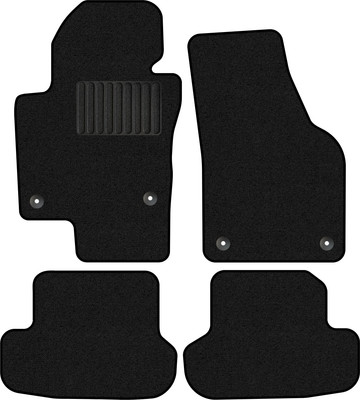 Комплект ковриков для авто Alicosta 2384_1_PR-6 для Volkswagen Beetle II хэтчбек 5 дв/5C1 (ворс, черный) - 