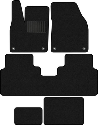 Комплект ковриков для авто Alicosta 2391_1_PR-6 для Volkswagen ID.6 I SUV 7 мест 2021-н.в. (ворс, черный) - 