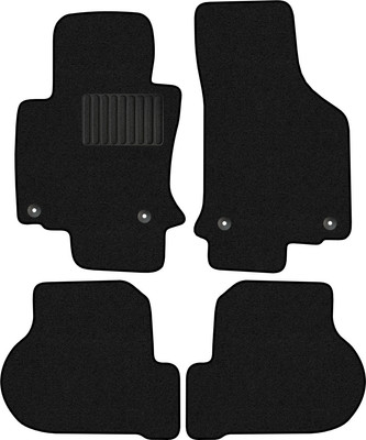 Комплект ковриков для авто Alicosta 1389_1_PR-6 для Volkswagen Jetta V седан/1K2 2005-2010 (ворс, черный) - 
