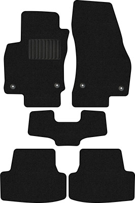 Комплект ковриков для авто Alicosta 1900_1_PR-6 для Volkswagen Taos I SUV 2020-н.в. (ворс, черный) - 