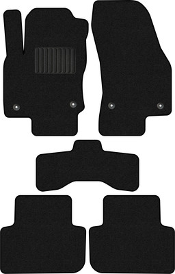 Комплект ковриков для авто Alicosta 2397_1_PR-6 для Volkswagen Tiguan II SUV/AD1 2021-н.в. (ворс, черный) - 