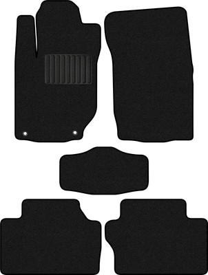 Комплект ковриков для авто Alicosta 2422_1_PR-6 для Mitsubishi Montero Sport III SUV 2019-н.в. (ворс, черный) - 