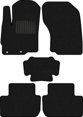 Комплект ковриков для авто Alicosta 0892_1_PR-6 для Mitsubishi Outlander III SUV/GFOW/GGOW 2012-н.в. (ворс, черный) - 