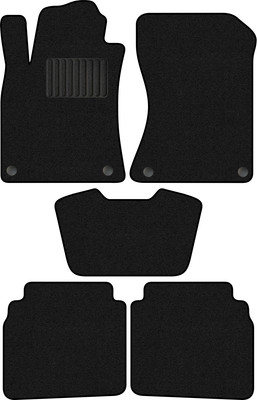 Комплект ковриков для авто Alicosta 2426_1_PR-6 для Nissan Altima VI седан/L34 2018-н.в. (ворс, черный) - 