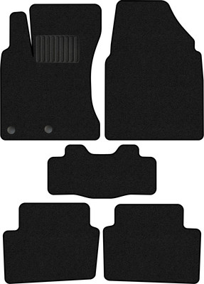 Комплект ковриков для авто Alicosta 0961_1_PR-6 для Nissan Qashqai I SUV/J10 2006-2013 (ворс, черный) - 