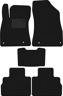 Комплект ковриков для авто Alicosta 2436_1_PR-6 для Nissan Sentra VIII седан/B18 2019-н.в. (ворс, черный) - 