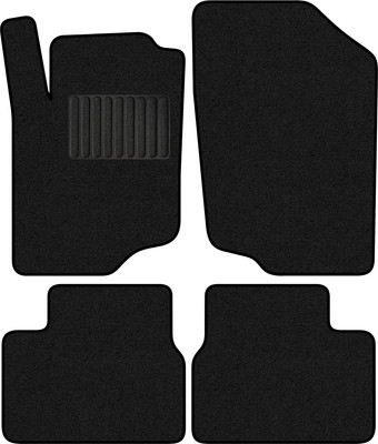 Комплект ковриков для авто Alicosta 1043_1_PR-6 для Peugeot 207 хэтчбек 5 дв/кабриолет 2006-2011 (ворс, черный) - 