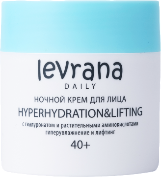 Крем для лица Levrana Ночной с гиалуронатом и растительными аминокислотами (50мл) -