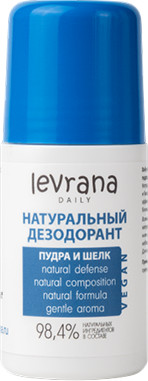 Дезодорант шариковый Levrana Daily Натуральный Пудра и шелк (65мл) - 