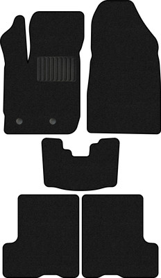 Комплект ковриков для авто Alicosta 2459_1_PR-6 для Renault Duster II SUV/HM 2020-н.в. (ворс, черный) - 
