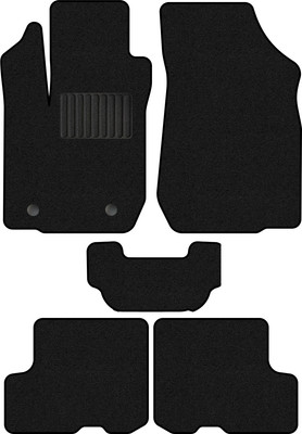 Комплект ковриков для авто Alicosta 1158_1_PR-6 для Renault Sandero I хэтчбек 5дв 2009-2014 (ворс, черный) - 
