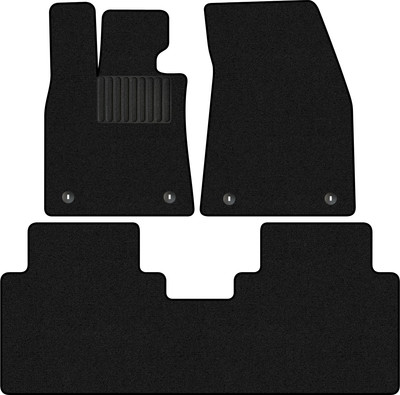 Комплект ковриков для авто Alicosta 2466_1_PR-6 для Rising F7 I лифтбек 2023-н.в. (ворс, черный) - 