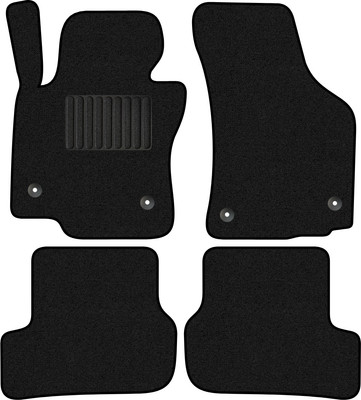 Комплект ковриков для авто Alicosta 2471_1_PR-6 для SEAT Leon 2012-2015 (ворс, черный) - 