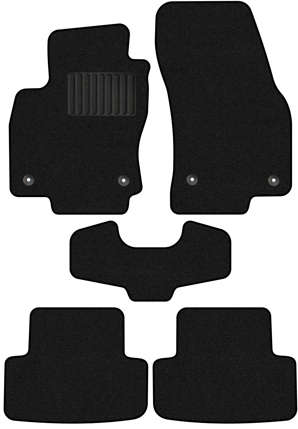 Комплект ковриков для авто Alicosta 1548_1_PR-6 для Skoda Karoq SUV/NU7 2017-н.в. (ворс, черный) — фото 1