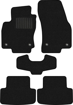 Комплект ковриков для авто Alicosta 1548_1_PR-6 для Skoda Karoq SUV/NU7 2017-н.в. (ворс, черный) - 