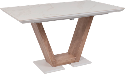 Обеденный стол Аврора Торонто 140-171.5x80 (камень белый Greys white/Ель умбра) -