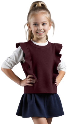 Жилет детский Amarobaby Pure Love School Elite / AB-OD25-PLSEL1001/08-134 (р.134, бордовый) -