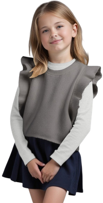 Жилет детский Amarobaby Pure Love School Elite / AB-OD25-PLSEL1001/11-128 (р.128, серый) -