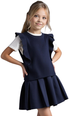 Жилет детский Amarobaby Pure Love School Elite / AB-OD25-PLSEL1001/20-140 (р.140, синий) -