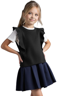 Жилет детский Amarobaby Pure Love School Elite / AB-OD25-PLSEL1001/09-140 (р.140, черный) -