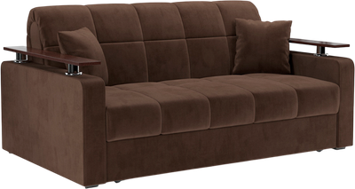 Диван Mebel-Ars Аккордеон Бакли ППУ 180x200 (велюр молочный шоколад НВ-178/13) - 