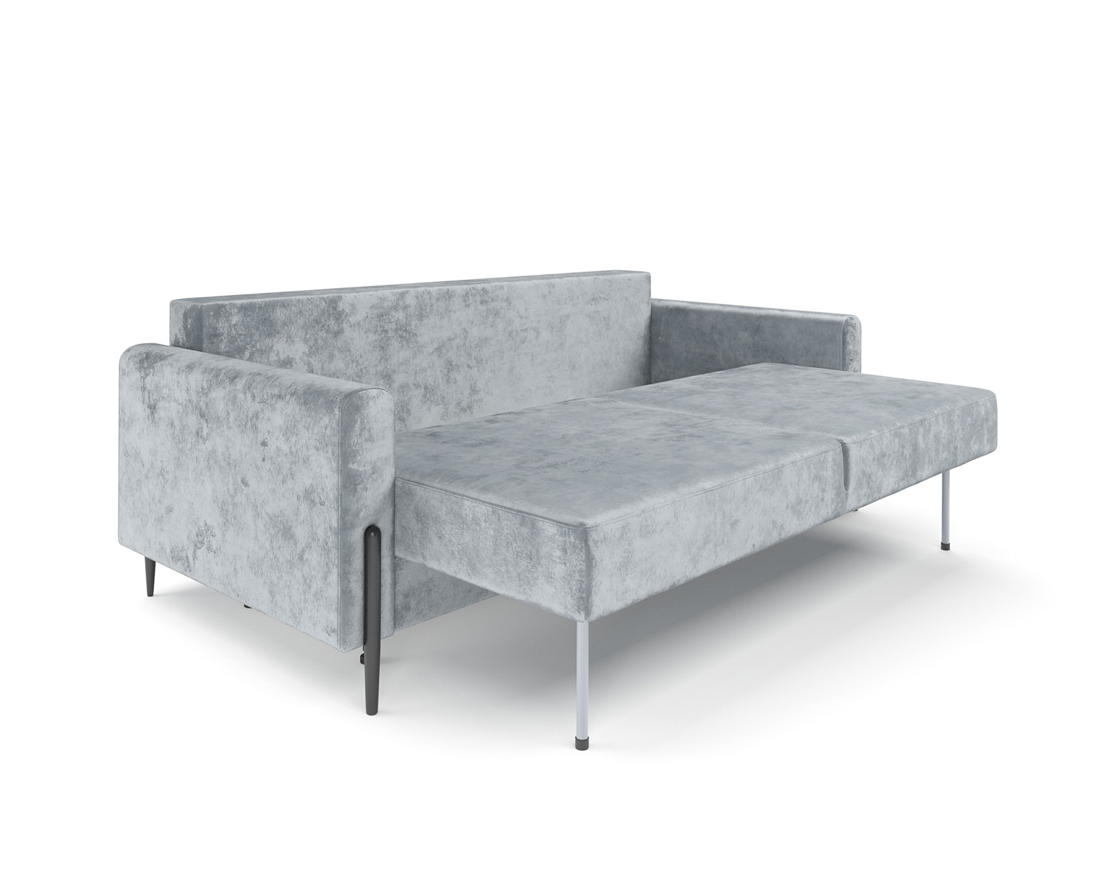 Диван Mebel-Ars Мегион (велюр серый Plush OWV-11) — фото 4