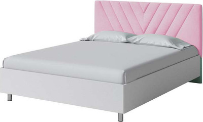 Односпальная кровать Proson Ora 90x200  (белый/Teddy 027 розовый фламинго) - 