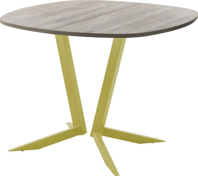 Обеденный стол AMC Elite Е19(800) D7 (золото/дуб уайт-ривер песочно-бежевый) -