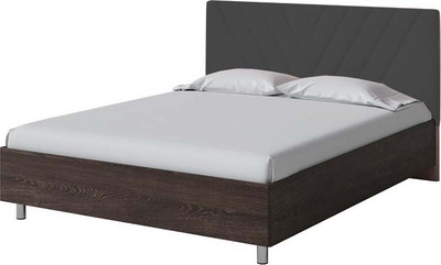 Полуторная кровать Proson Ora 140x200 (дуб кантербери/Teddy 021 древесный уголь) - 