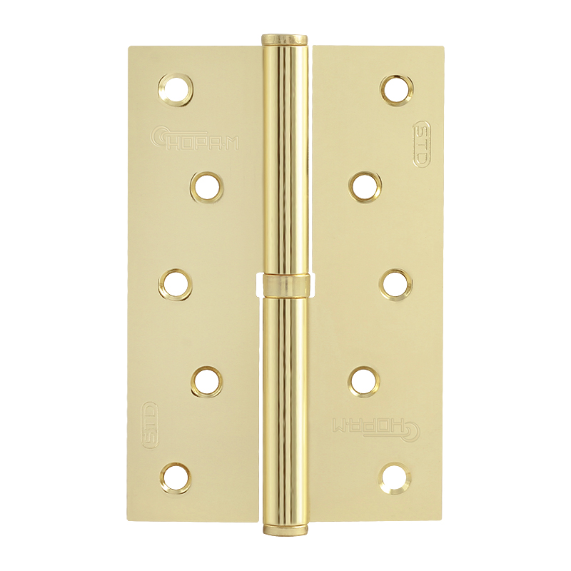 Петля дверная Нора-М 750-5-FHP-STD 120x80x2.5 (левая, золотистый)