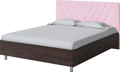 Полуторная кровать Proson Ora 140x200 (дуб кантербери/Teddy 027 розовый фламинго) -