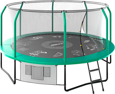 Батут UNIX Line Supreme Game 14ft / trusug14gr (зеленый) -